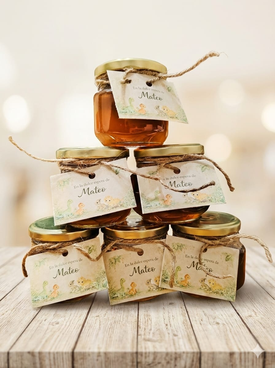 Frascos de miel personalizados para eventos